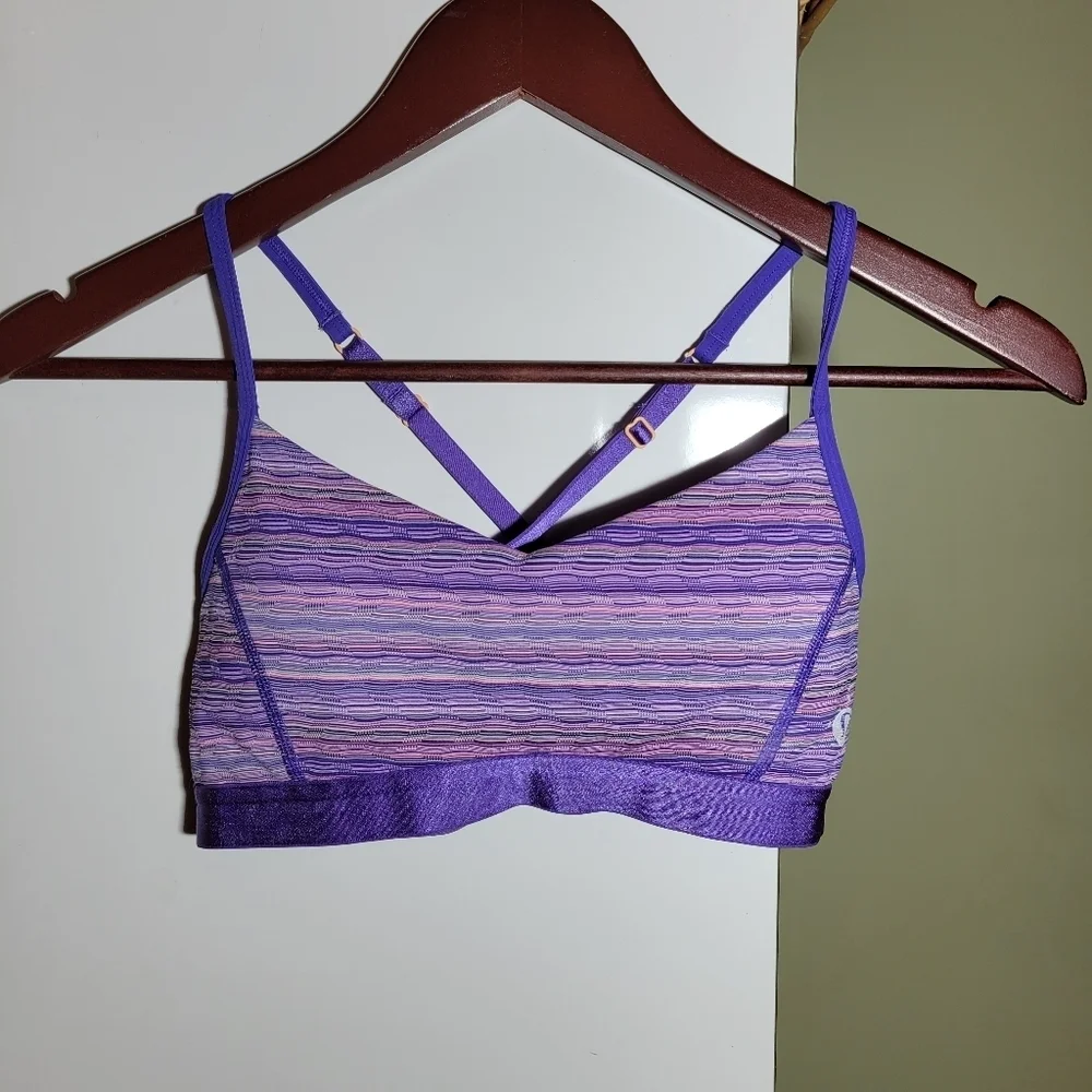 Lululemon Shala Bra open strappy cage bra purple pink size 4 - Picture 2 of 5